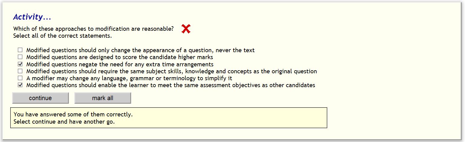 Example of a marked task